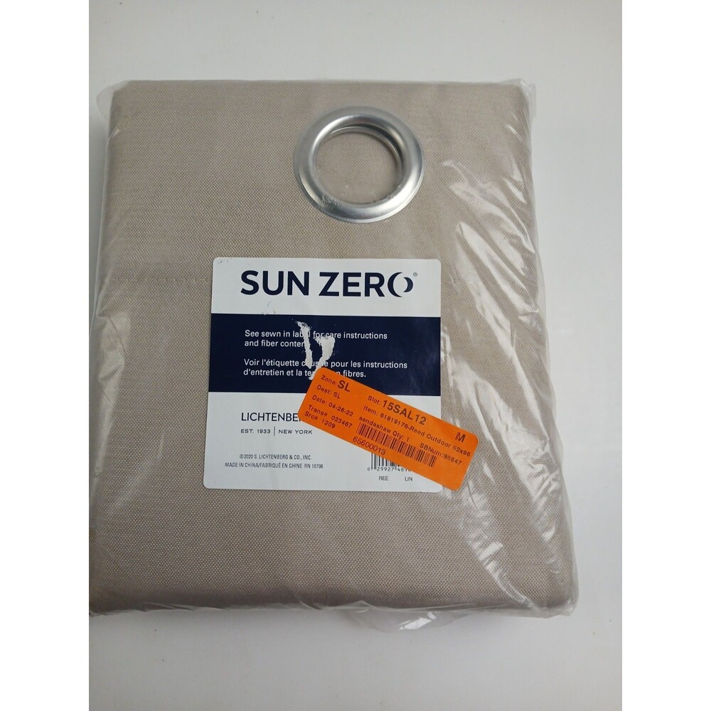 NEW Sun Zero Blackout 52 x 95 Grommet single curtain panel 'Linen' #CT12